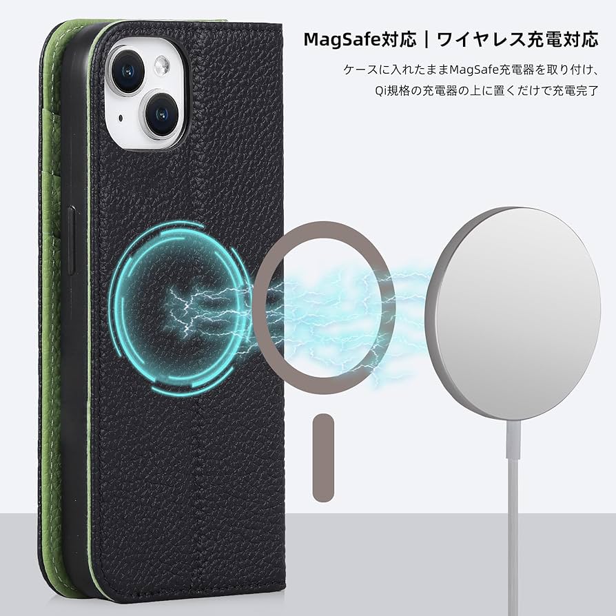 Amazon.co.jp: VISOUL iPhone 15 対応ケース 手帳型 本革